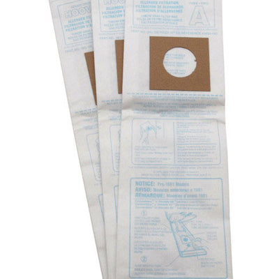 Hoover Vacuum Bag For Hoover canister cleaners using type A bags 3 pk