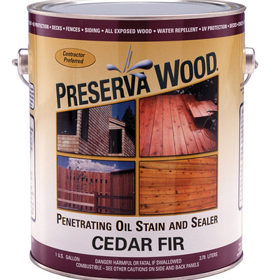 Preserva Wood Transparent Matte Cedar Fir Oil-Based Oil Penetrating Wood Stain/Sealer 1 gal