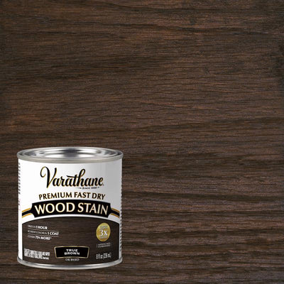 Varathane Premium True Brown Oil-Based Urethane Modified Alkyd Fast Dry Wood Stain 1/2 pt
