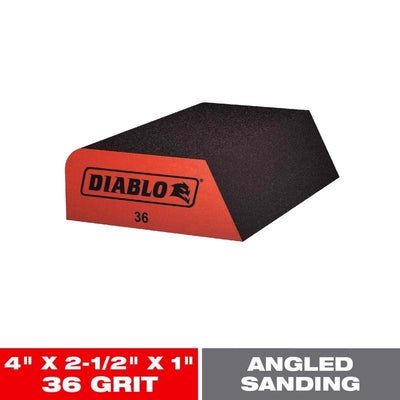 Diablo 4 in. L X 2-1/2 in. W X 1 in. 36 Grit Ultra Coarse Dual Edge Sanding Sponge