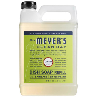 Mrs. Meyer's Clean Day Lemon Verbena Scent Liquid Dish Soap Refill 48 oz