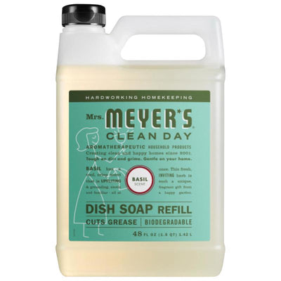 Mrs. Meyer's Clean Day Basil Scent Liquid Dish Soap Refill 48 oz