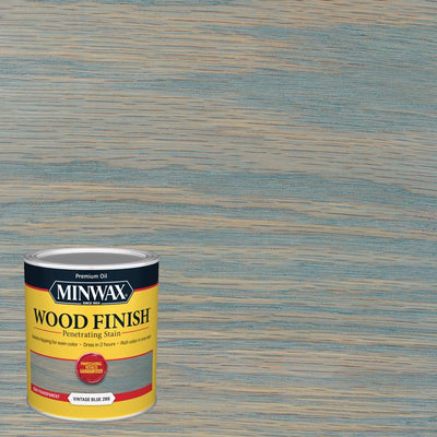 Minwax Wood Finish Semi-Transparent Vintage Blue Oil-Based Penetrating Wood Stain 1 qt
