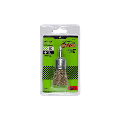 Gator 1 in. Coarse Crimped End Brush Brass Coated Steel 4500 rpm