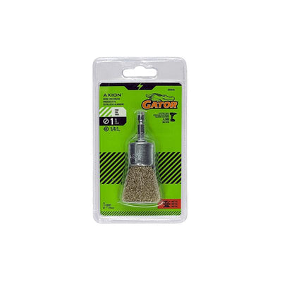 Gator 1 in. Fine Crimped End Brush Brass Coated Steel 4500 rpm