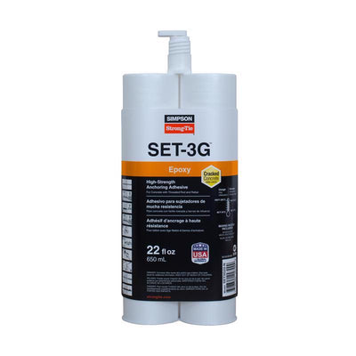 Simpson Strong-Tie SET-3G Plastic Concrete Anchoring Epoxy Paste 23.06 in. H X 4.06 W X 2.06 in. L