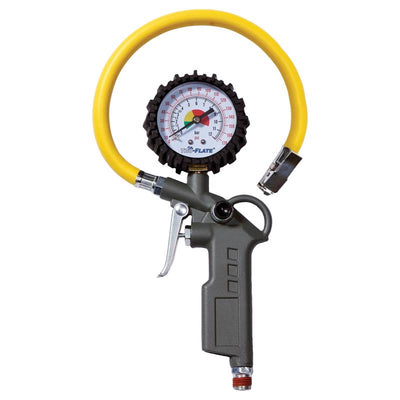 Tru-Flate Plastic Inflator Gauge with Hose 1/4 in. NPT 174 psi