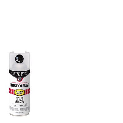 Rust-Oleum Stops Rust 5-in-1 Indoor and Outdoor Matte Crystal Clear Oil-Based Protective Enamel 12 o