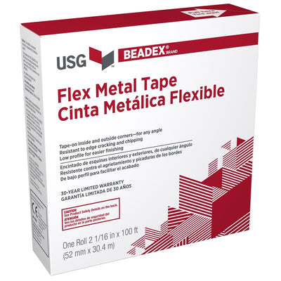 USG Sheetrock 100 ft. L X 2 1/16 in. W Reinforced Metal White Self Adhesive Flex Tape