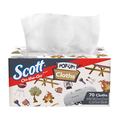 Scott On-the-Go Cleaning Cloth 9 in. W X 10 in. L 70 ct