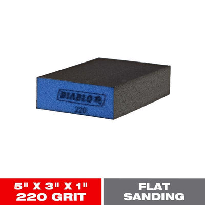 Diablo 5 in. L X 3 in. W X 1 in. 220 Grit Ultra Fine Large Flat Edge Sanding Sponge