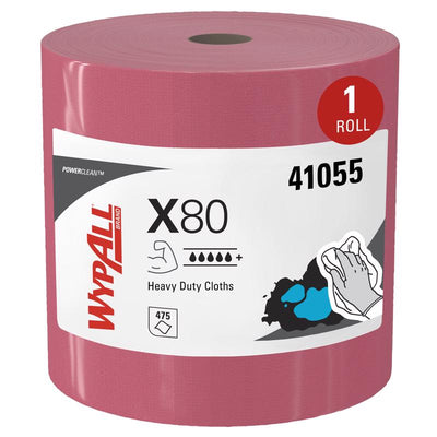WypAll PowerClean X80 Wiping Cloth 12.5 in. W X 12 in. L 475 sheet
