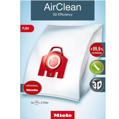 Miele FJM Canister Vacuum Bags For Compact C2, Compact C2 and Complete C1 Canister Vacuums 4 pk