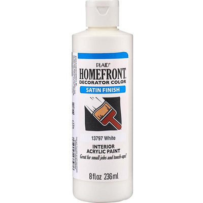 Homefront Satin White Craft Paint Exterior and Interior 8 oz