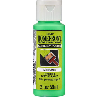 Homefront Glow-In-The-Dark Green Craft Paint Exterior and Interior 2 oz