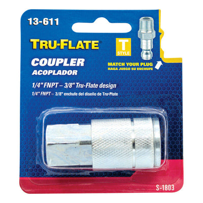 Tru-Flate Brass Quick Change Coupler 1/4 in. Female