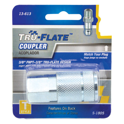 Tru-Flate Steel Air Coupler 3/8 Female