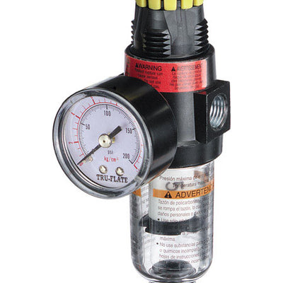 Tru-Flate Plastic Filter and Regulator with Gauge 1/4 in. NPT 150 psi