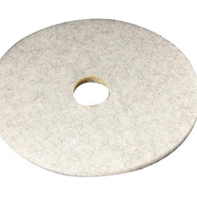 3M Natural Blend 20 in. D Non-Woven Natural/Polyester Fiber Floor Polishing Pad White