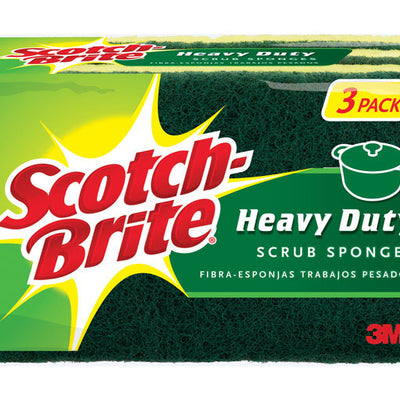 Scotch-Brite Heavy Duty Sponge For Pots and Pans 4.5 in. L 3 pk