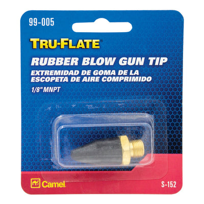 Tru-Flate Brass Air Blow Gun Rubber Tip 1/8 in.