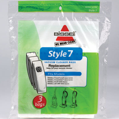 Bissell Vacuum Bag For Upright Vacuums 3 pk Style 7