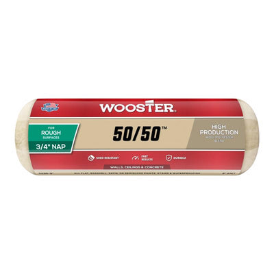 Wooster 50/50 Lambswool Polyester 9 in. W X 3/4 in. Paint Roller Cover