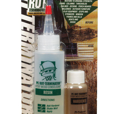 PC Products PC-Rot Terminator Amber Epoxy Wood Hardener 3.25 oz