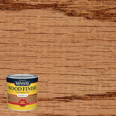 Minwax Wood Finish Semi-Transparent Red Chestnut Oil-Based Penetrating Wood Stain 1/2 pt