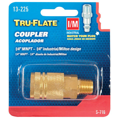 Tru-Flate Brass Quick Change Coupler 1/4 Male