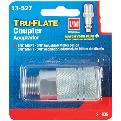 Tru-Flate Steel Quick Change Coupler 3/8 in. Male