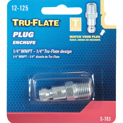 Tru-Flate Steel Air Plug 1/4 in. Male