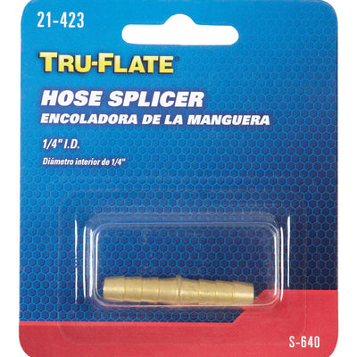 Tru-Flate Brass Hose Splicer 1/4 in.