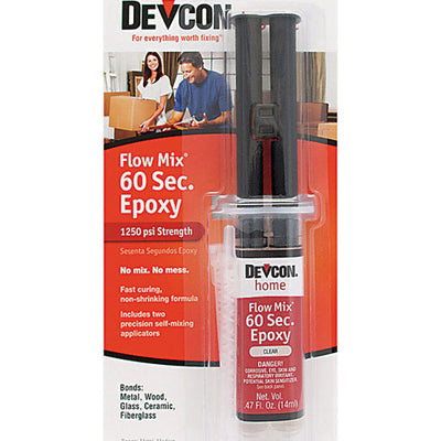 Devcon Flow-Mix 60 Sec High Strength Clear Epoxy 0.47 oz