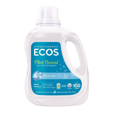 ECOS Free & Clear Scent Laundry Detergent Liquid 100 oz