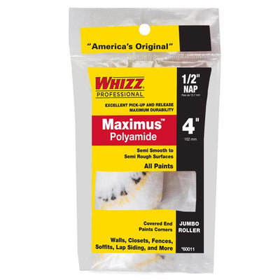 Whizz Maximus Polyamide Fabric 4 in. W X 1/2 in. Jumbo Mini Paint Roller Cover
