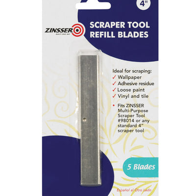 Zinsser 4 in. W Steel Fixed Scraper Refill Blades