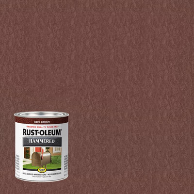 Rust-Oleum Stops Rust Indoor and Outdoor Hammered Dark Bronze Protective Paint 1 qt