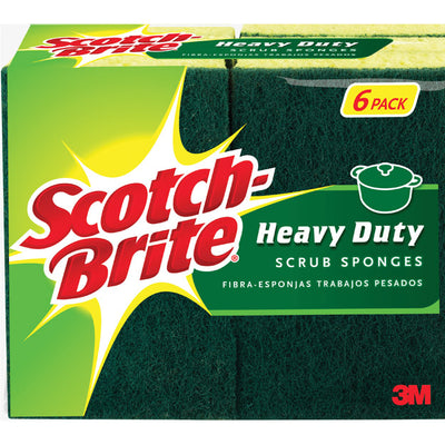 Scotch-Brite Heavy Duty Scrubber Sponge For Pots and Pans 4.5 in. L 6 pk