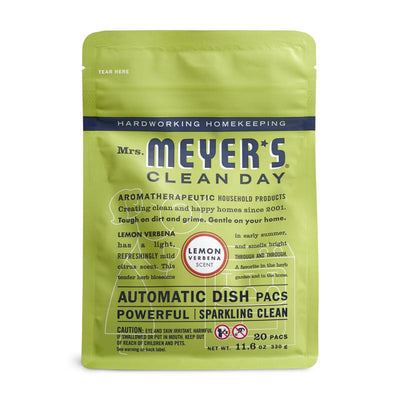 Mrs. Meyer's Clean Day Lemon Verbena Scent Powder Dishwasher Detergent 11.6 oz 20 pk