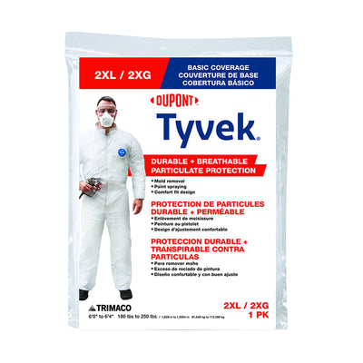 Dupont Tyvek Coveralls White 2XLT