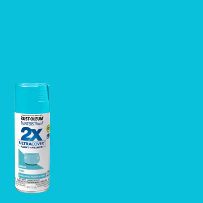 Rust-Oleum Painter's Touch 2X Ultra Cover Gloss Seaside Paint+Primer Spray Paint 12 oz