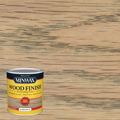 Minwax Wood Finish Semi-Transparent Classic Gray Oil-Based Penetrating Wood Stain 1 qt