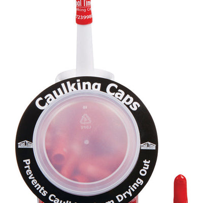Tool Time Manufacturing Red Industrial Vinyl Reusable Caulking Caps