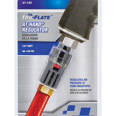 Tru-Flate At-Hand Plastic In Line Adjustable Air Regulator 1/4 in. Female
