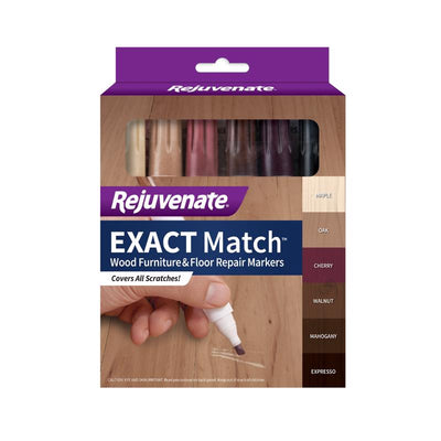 Rejuvenate Assorted Medium Tip Wood and Furniture Repair Markers 6 pk