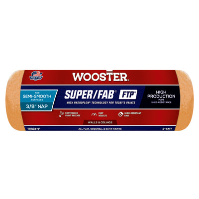 Wooster Super/Fab Fabric 9 in. W X 3/8 in. Paint Roller Cover