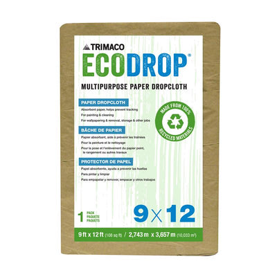 Trimaco EcoDrop 9 ft. W X 12 ft. L Paper Drop Cloth