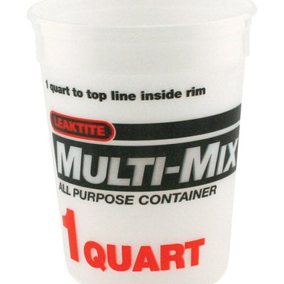 Leaktite Clear 1 qt Multi-Mix Container