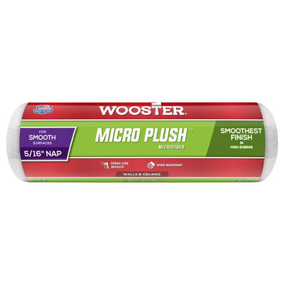Wooster Micro Plush Microfiber 9 in. W X 5/16 in. Regular Paint Roller Cover